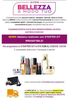 Bellezza a modo tuo . Diventa consulente Avon