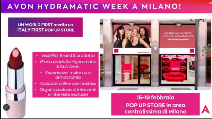 Apre il POP UP STORE Avon a Milano