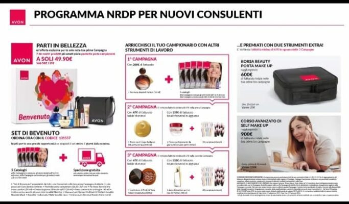 Programma nuovi consulenti Avon ott/nov/dic/2023