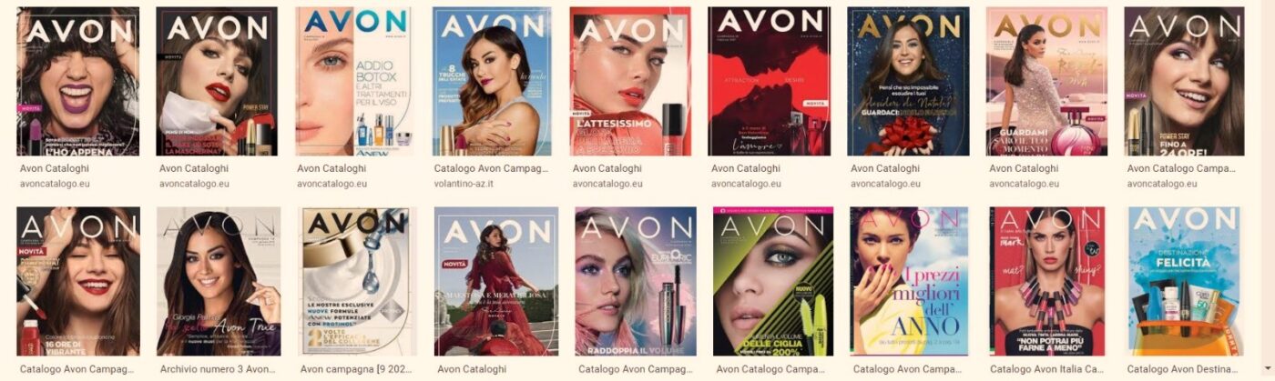 cataloghi Avon. Copertine avon