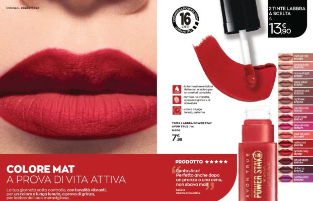 TINTE LABBRA AVON POWER STAY